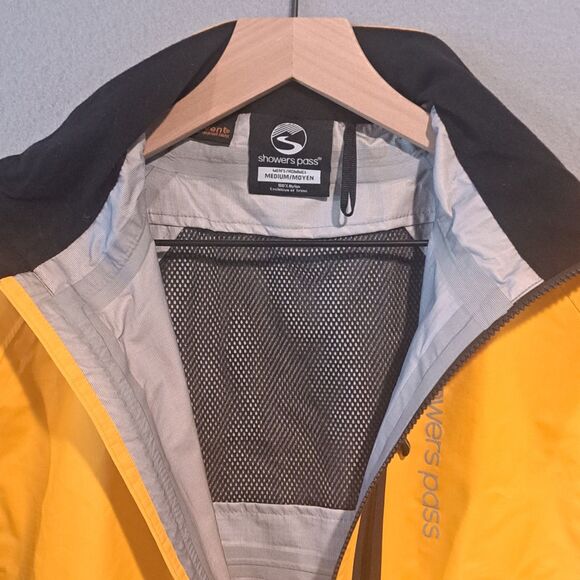 Showers Pass Elite 2.1 Men’s Medium Yellow Cycling Rain Jacket Bike Cycle - Picture 3 of 14